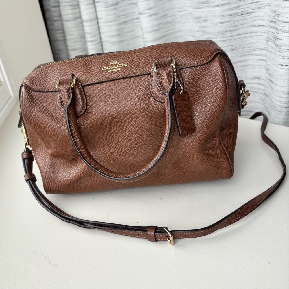 Coach Mini Bennett Satchel Purse in Pebbled Leather - Picture 2 of 9